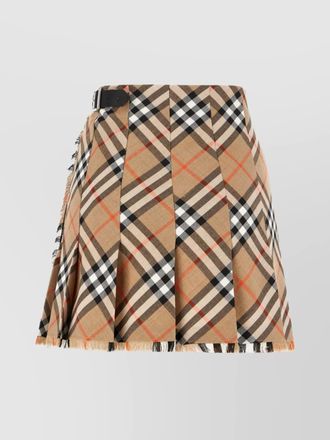 Burberry embroidered pleated skirt