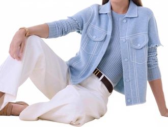Kujten Jessenda Jacket In Sky Blue Breeze