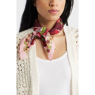Treasure & Bond Beaded Cotton Bandana in Pink- Red Combo at Nordstrom