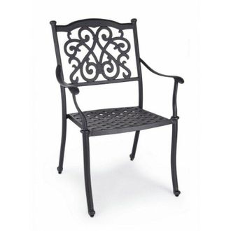 BIZZOTTO 4x Silla De Jard&iacute;n De Hierro C-br Ivrea Antracita