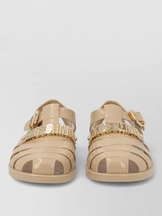 Moschino strappy flat sandals open toe design