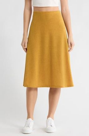 Go Couture Flared Midi Skirt in Mustard at Nordstrom Rack, Size X-Large