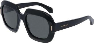 Ferragamo Grey Square Ladies Sunglasses SF2068SE 001 54
