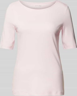 Christian Berg T-Shirt mit U-Boot-Ausschnitt in Hellrosa, Größe 36