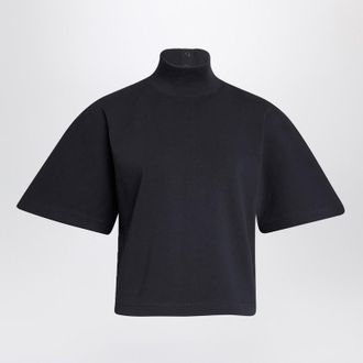 Alaia Black cotton turtleneck top
