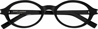 Saint Laurent SL751JEANNEOPT001 Oval Acetate Eyeglasses - Black
