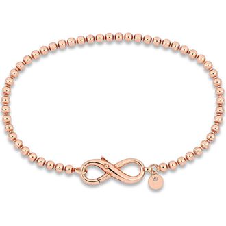 Delmar Infinity Symbol Bead Link Bracelet in Rose at Nordstrom Rack