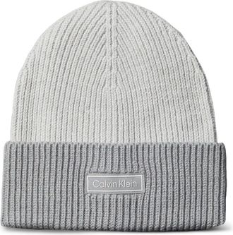 Calvin Klein ribbed beanie - men - Wool/Cashmere - One Size - Grey