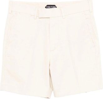 Tom Ford JAPANESE BRUSHED COTTON SHORTS Size: 36, colour: IVORY