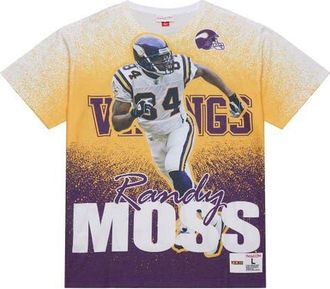 Mitchell & Ness Mens Mitchell & Ness Randy Moss Gray Minnesota Vikings Burst Retired Player T-Shirt at Nordstrom, Size Xx-Large