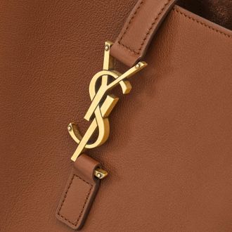 Saint Laurent Womens Textured Leather Bag Brown Shoulder