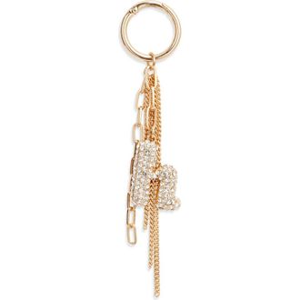 Chelsea28 Pav&eacute; Crystal Inital Bag Charm in H- Clear- Gold at Nordstrom
