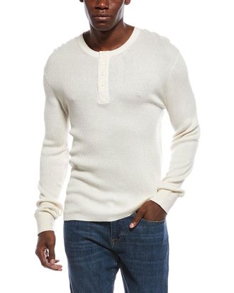SIMKHAI Simkhai Hezekiah Silk & Cashmere-Blend Henley Shirt
