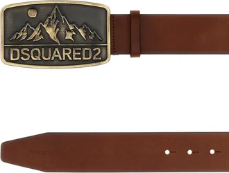 Dsquared2 Mountain Logo Buckle Belt - Brown
