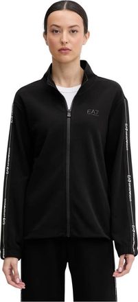 Emporio Armani Af 12501 Sweatshirt - Dames - Vesten met rits - Zwart - S - Katoen - Hoodies & sweatvesten