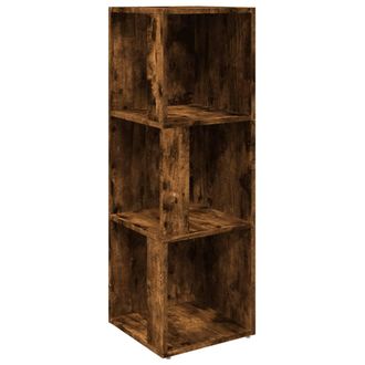 vidaXL Mueble Esquina Madera Contrachapada Roble Ahumado 33x33x100 Cm Vidaxl
