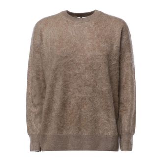 Max Mara Round-neck Truien - Dames - Ronde hals truien - Beige - M - Truien & Vesten