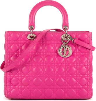 Dior Pre-owned Womens Lady Large Shoulder Bag - Red - One Size