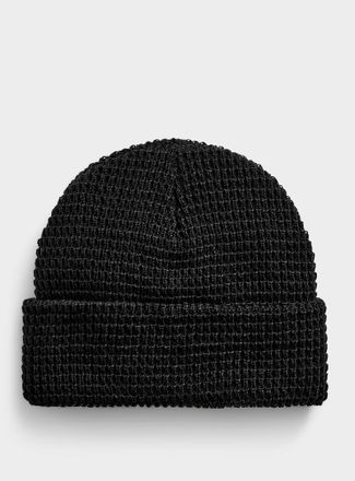 Le 31 Mens Solid textured Tuque Hat