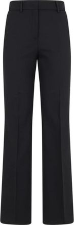 Slowear Geklede Broek - Dames - Straight fit broeken - Zwart - M - Katoen - Broeken