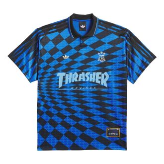 adidas Argentina x Thrasher Jersey Asia Sizing Black Blue KX4551