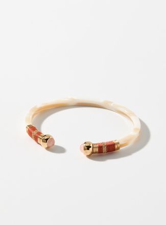 Gas Bijoux Womens Sari acetate open bangle bracelet