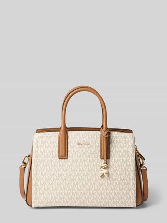 Michael Kors Handtasche aus Leder mit Logo-Muster Modell LAILA in Offwhite, Gr&ouml;&szlig;e 1