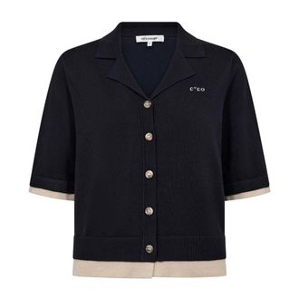 Co'Couture LueCC Crop Cardigan - female - CoCouture - Cardigans - Blue - XS - Knitwear