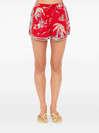 The Upside Palma Klio floral-print shorts - Red