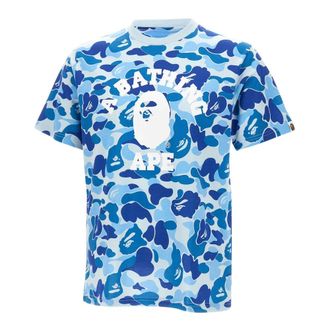 A Bathing Ape T-Shirts, male, Blue, Size: XL College ABC Camo T-shirt