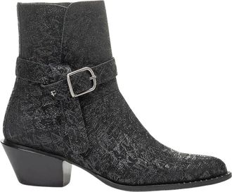 Floris Van Bommel Enzi Ankle Boot - Dames - Cowboylaarzen - Zwart - 42 EU - Leer - Schoenen