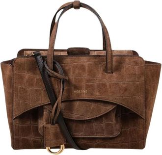 Hidesins Flap M Suede Cocco - - Bags - Donna - Marrone - ONE SIZE