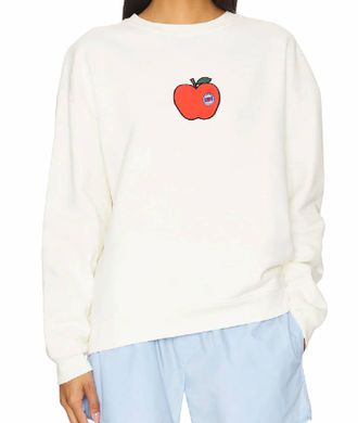 Kule Big Apple Oversized Sweatshirt In Cream