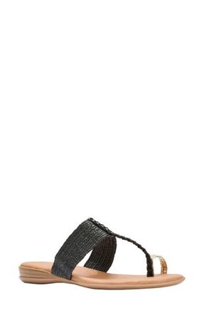 Andr&eacute; Assous Neo Toe Loop Sandal in Black at Nordstrom, Size 10