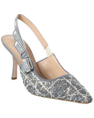 Dior Jadior Tweed & Leather Slingback Pump