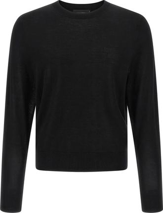 Dsquared2 Trui met ronde hals - Heren - Ronde hals truien - Zwart - 2XL - Wol - Truien & Vesten
