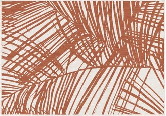 Oviala Alfombra de exterior de polipropileno de 120 x 170 cm en terracota