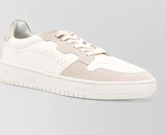 Eleventy low top sneakers contrast panels suede