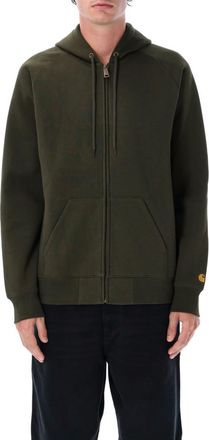 Carhartt Work in Progress Green Zip-Up Hoodie