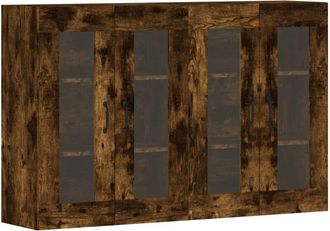 vidaXL Vidaxl - Armarios de pared 2 uds madera de ingeniería roble ahumado