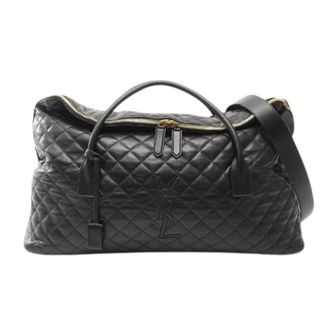 Saint Laurent Pre-owned Paris Leather Boston Bag - unisex - Yves Saint Laurent Vintage - Vintage Weekend Bags - Black - ONE SIZE - Pre-owned