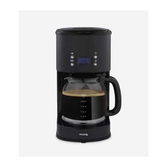 H.Koenig Cafetera Programable Hkoenig Mg32 - 1.5 L (12 Tazas) - 1000 W - Pantalla Lcd - Mantenimiento Caliente - Negro Y Acero Inoxidable