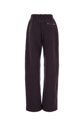 Maison Margiela Aubergine Katoenen Joggingbroek