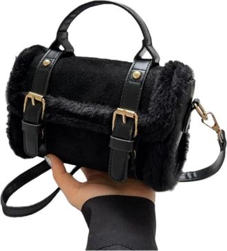 Generic Faux plush handbag bag womens one-shoulder crossbody bag