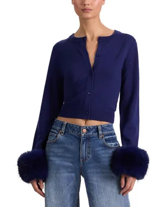 Alice & Olivia Alice + Olivia Dollie Wool-Blend Cardigan