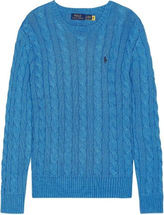 Polo Ralph Lauren Truien & Vesten, Heren, Blauw, L, Katoen, Gevlochten Gebreide Trui