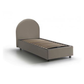 Talamo Italia Talamo Italia - Cama Individual Ginevra, Cama Contenedor Con Tapizado En Ecopiel, 100% Made In Italy, Apertura Frontal, Adecuado Para Colch&oacute;n 80x190 C