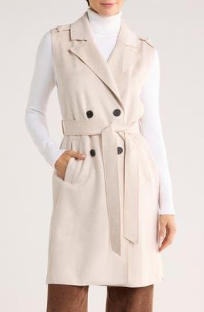 T Tahari Double Breasted Blazer Vest in Light Stone at Nordstrom Rack, Size X-Small