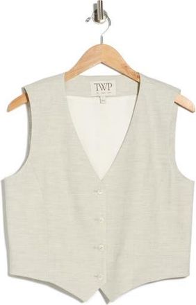 TWP Kikis Cotton Blend Vest in Grey/Ivory at Nordstrom Rack, Size Xx-Small