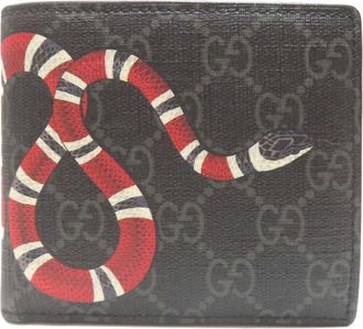 Gucci Black Pvc Wallet (Bi-Fold) (Pre-Owned)